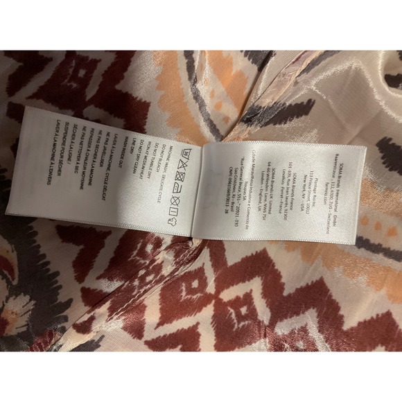 Farm Rio Printed Long Sleeve Maxi Dress Button Down Boho Chic Size S - Picture 11 of 14